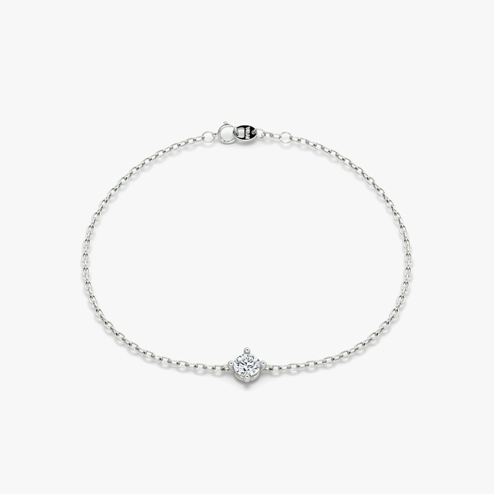 VRAI 14k white gold bracelet with lab-grown diamond